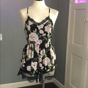 Free Rose Floral Print Romper